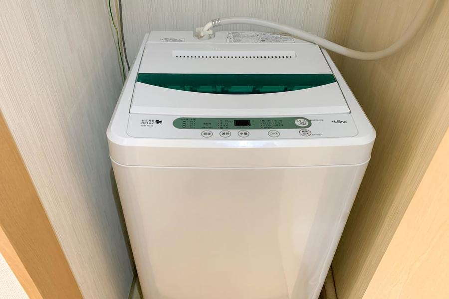 洗濯機は衛生面、防犯面でも安心の室内置きタイプです