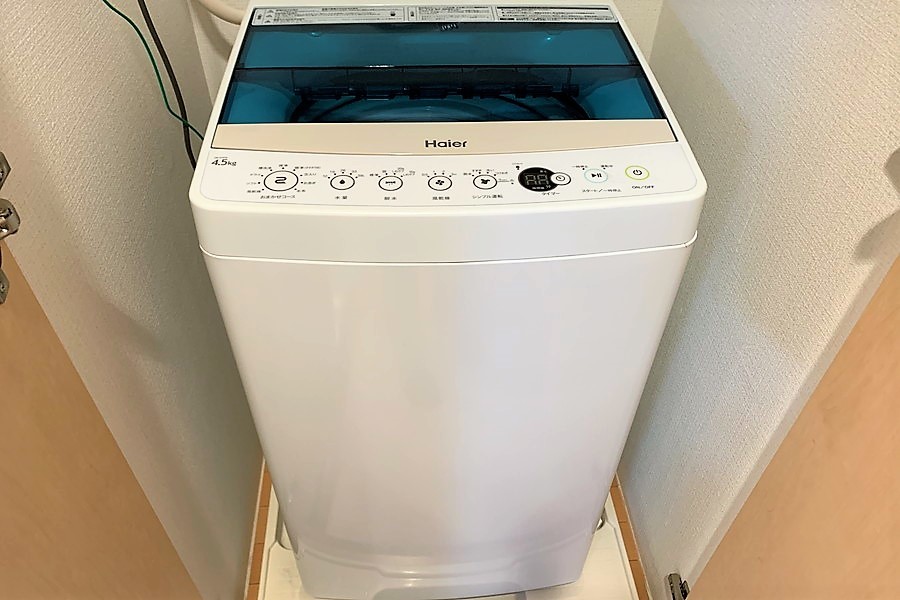 洗濯機は目隠し扉で生活感を軽減できます