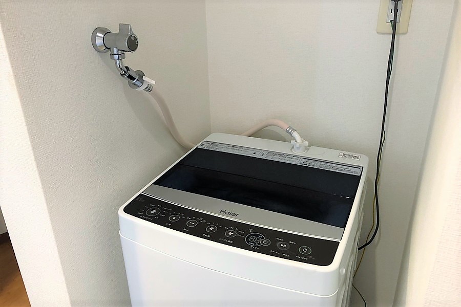 洗濯機は室内に設置。騒音面、衛生面ともに安心です