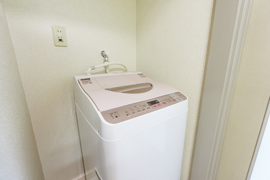 洗濯機は室内に完備！周囲を気にせず快適に洗濯できます