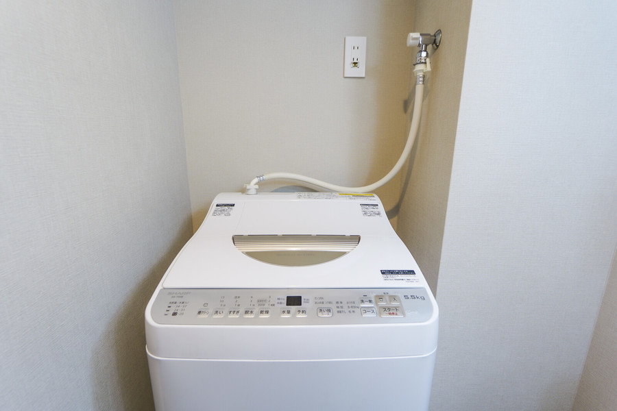 洗濯機は室内に完備！周囲を気にせず快適に洗濯できます